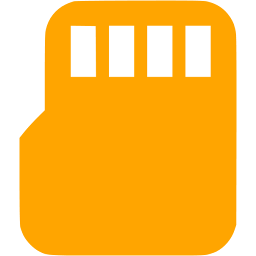 Orange Micro Sd Icon