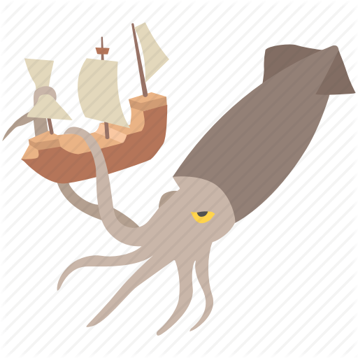 Giant, Kraken, Leviathan, Monster, Myth, Sea, Squid Icon