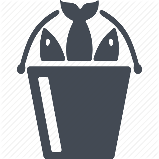 Catch, Fish, Fish Bucket, Fishing, Seafood Icon