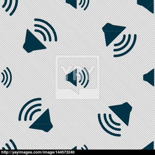 Speaker Volume Sign Icon Sound Symbol Seamless Pattern