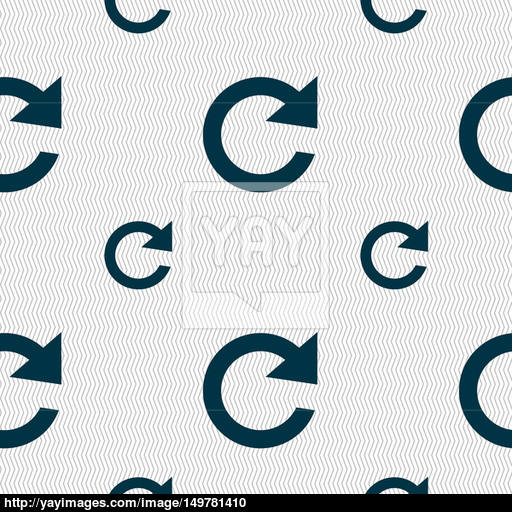 Update Sign Icon Full Rotation Arrow Symbol Seamless Pattern