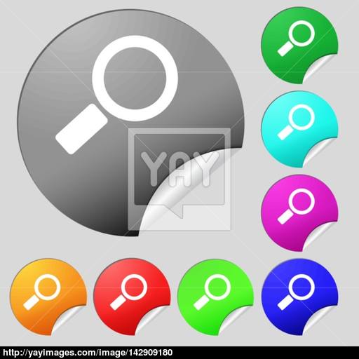 Magnifier Glass Sign Icon Zoom Tool Button Navigation Search