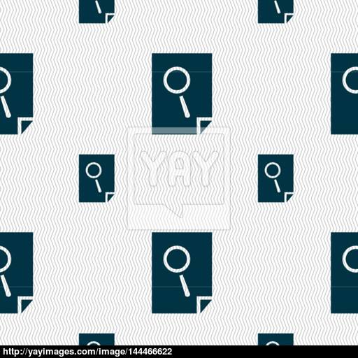 Search In Sign Icon Find Document Symbol Seamless Pattern