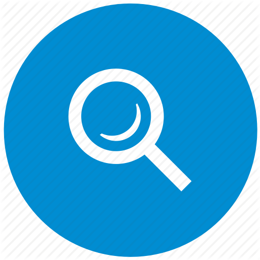 Blue, Find, Instrument, Loop, Magnifier, Round, Search Icon