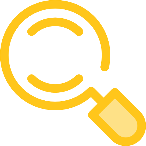 Search Flat Gold Icon