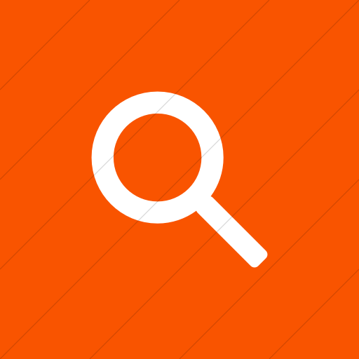 Flat Square White On Orange Broccolidry Search Icon