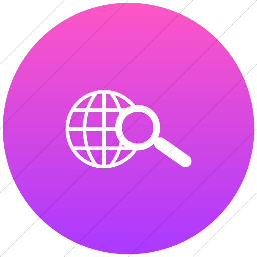 Flat Circle White On Ios Pink Gradient Classica