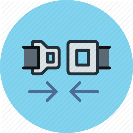 Belt, Car, Safety, Seat, Unlock Icon