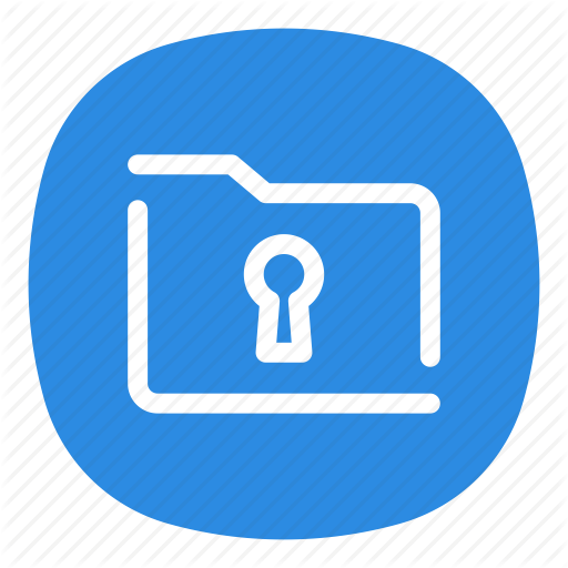 App, Encrypted, Folder, Mobile, Open Line, Protected, Secure Icon