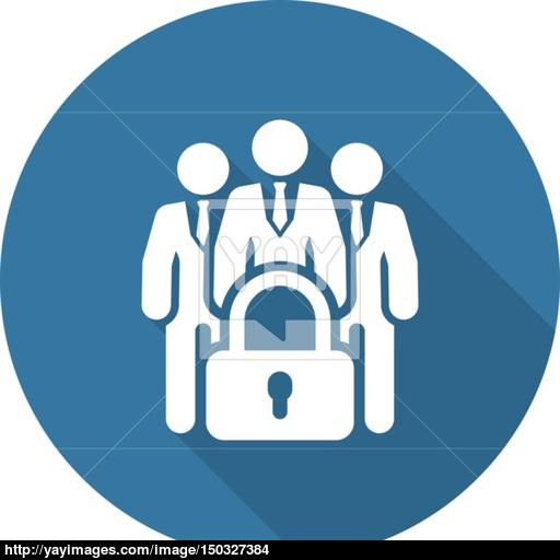 Business Security Icon Flat Design Vector