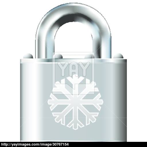 Snowflake Security Icon Vector