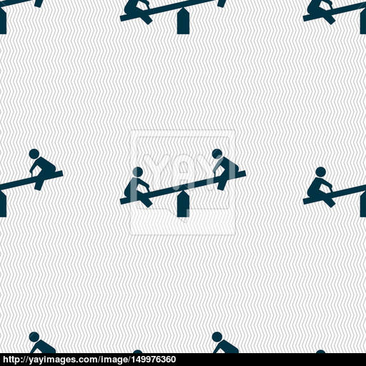 Swing Icon Sign Seamless Pattern With Geometric Texture Image