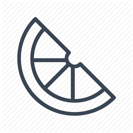 Fruit, Lemon, Orange, Segment, Slice Icon