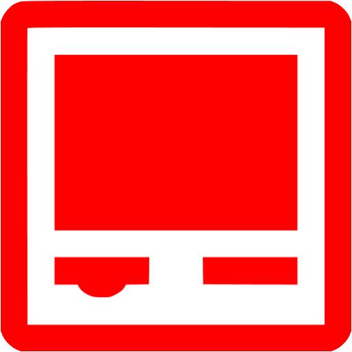 Red Self Service Kiosk Icon