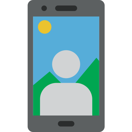 Selfie, Mobile, Phone, Smartphone Icon Free Of Colored Hand Phone