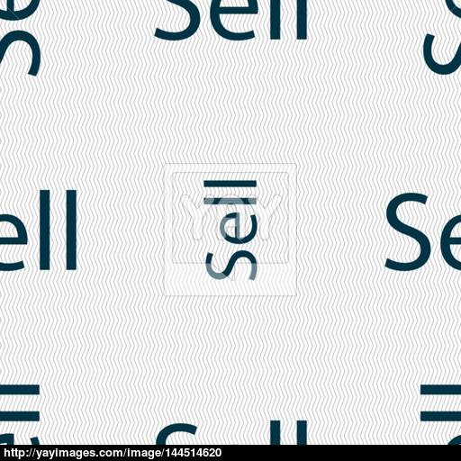 Sell Sign Icon Contributor Earnings Button Seamless Abstract