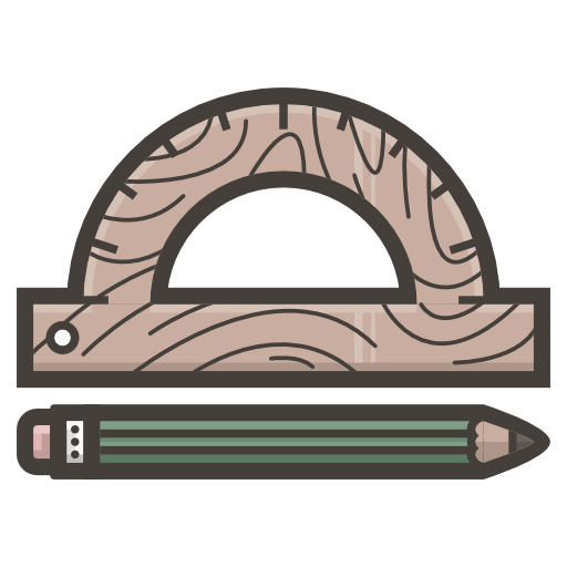 Pencil, Ruler, Semi Circle Icon Free Of Illustricons