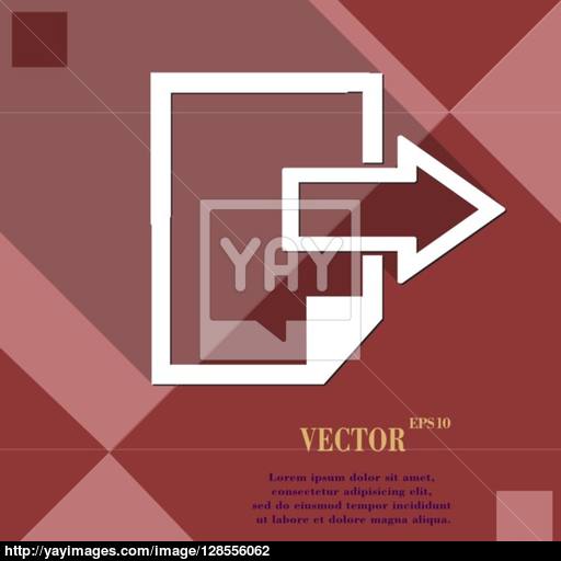 Send Export Icon Symbol Flat Modern Web Design With Long