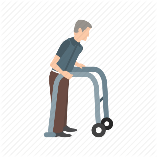 Man, Old, Park, Road, Senior, Town, Walking Icon