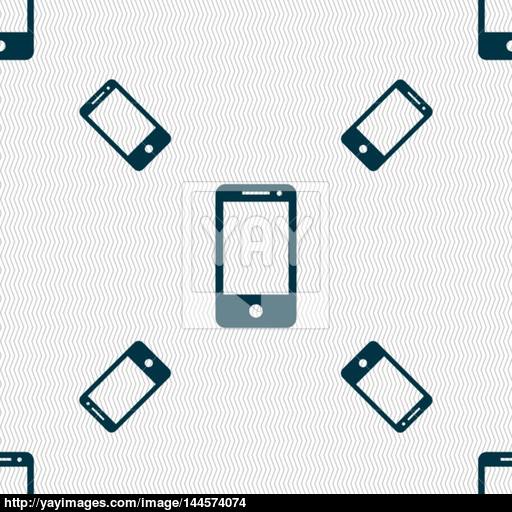 Smartphone Sign Icon Support Symbol Call Center Seamless