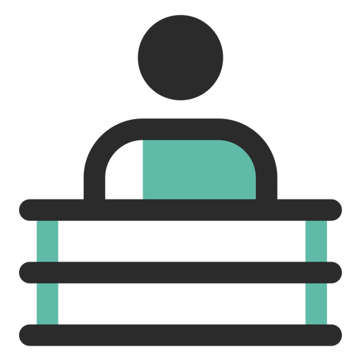 Man Behind Desk Icon