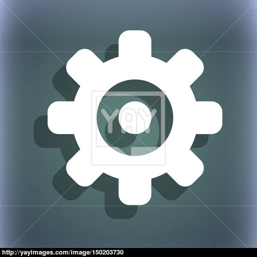 Cog Settings, Cogwheel Gear Mechanism Icon Symbol On The Blue
