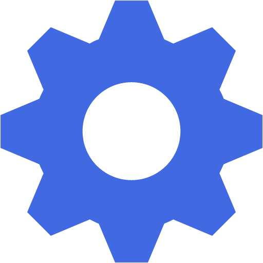 Royal Blue Cog Icon