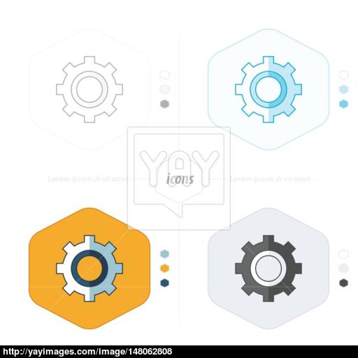 Vector Cog Settings Icon Symbol Design Vector