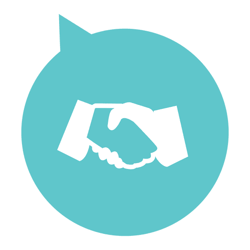 Handshake Circle Flat Icon