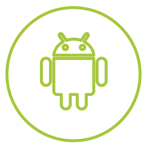 Mobile, Android, Neon, Line, Share, Social, Circles Icon