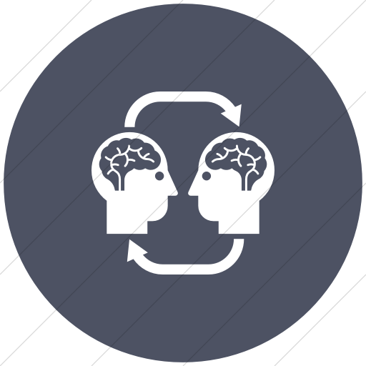 Flat Circle White On Blue Gray Iconathon Skill Share Icon
