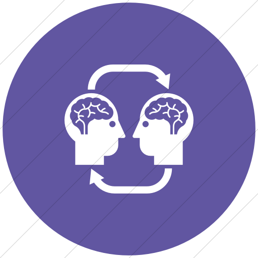 Flat Circle White On Purple Iconathon Skill Share Icon