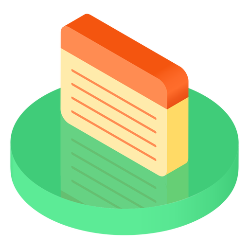 Isometric Notebook Sheet Icon