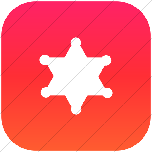 Flat Rounded Square White On Ios Orange Gradient