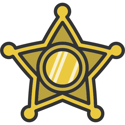 Security, Secure, Protection, Symbol, Sheriff, Signs Icon