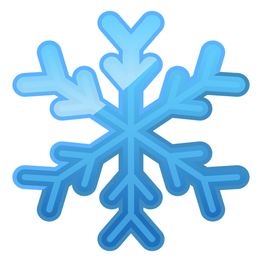 Shiny Blue Snowflake Icon