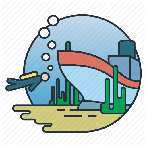Diver, Diving, Padi, Scuba, Ship, Shipwreck, Wreck Icon