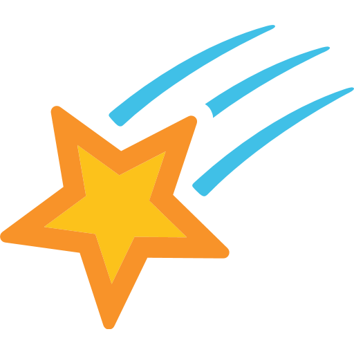 Shooting Star Emoji For Facebook, Email Sms Id Emoji