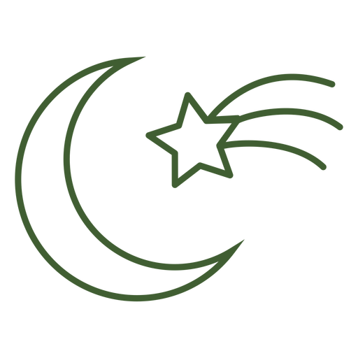Shooting Star And Moon Icon