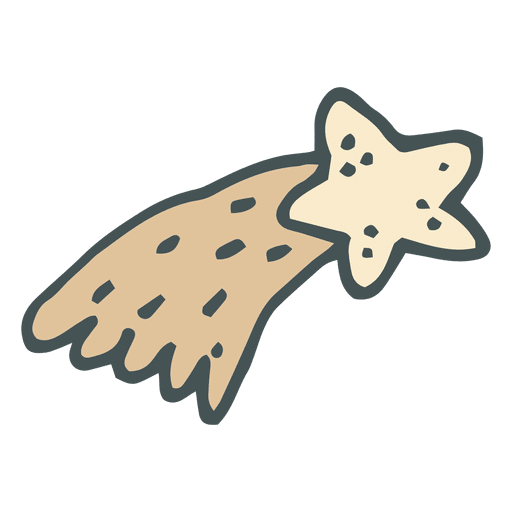 Shooting Star Hand Drawn Cartoon Icon