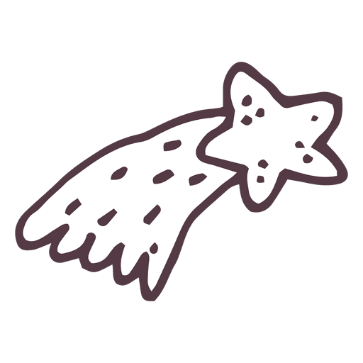 Shooting Star Hand Drawn Icon