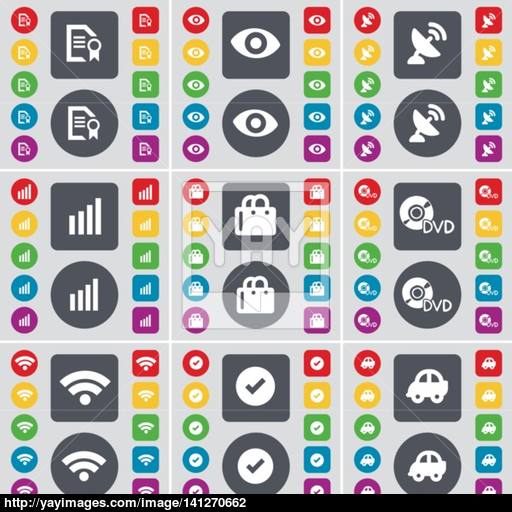 Text File, Vision, Satellite Dish, Diagram, Shopping Bag, Dvd, Wi