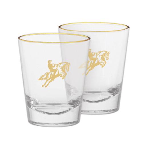 Gold Cowboy Shot Glasses