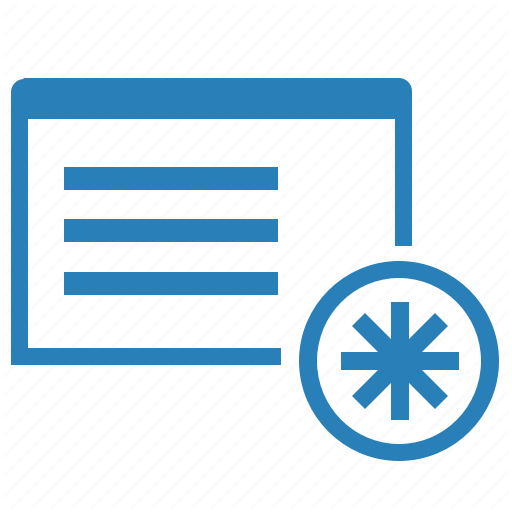 Access, Code, Hidden, Pass, Password, Star, Window Icon