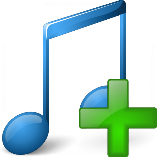 Iconexperience V Collection Music Blue Add Icon