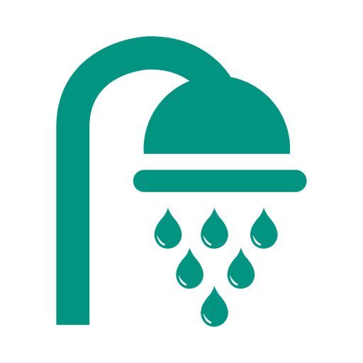 Shower Flat Green Icon