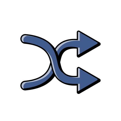 Music, Shuffle, Player, Mix, Arrows, Blue Icon Free Of Music