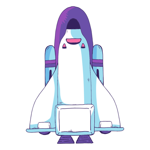 Space Shuttle Cartoon Icon
