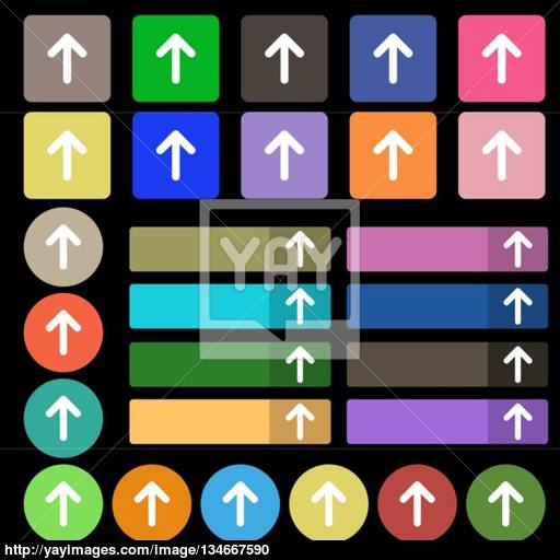 Arrow Up, This Side Up Icon Sign Set From Twenty Seven