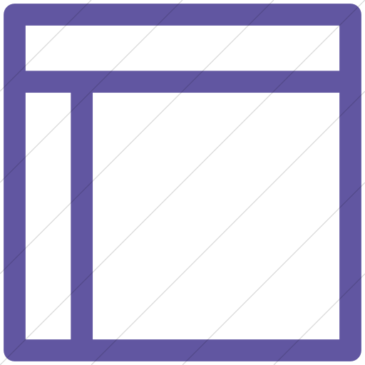 Simple Purple Layouts Outline Header Left Sidebar Icon